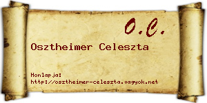 Osztheimer Celeszta névjegykártya